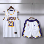 DOTSWOOSH-Nike湖人隊球服詹姆斯23號東契奇77號球衣24號科比運動(dòng)籃球服 詹姆斯白色23號套裝 L（建議身高155-165CM）