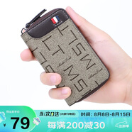 馬莎蘭緹(MashaLanti)男士汽車鑰匙包腰掛鑰匙扣多功能卡包拉鏈鎖匙包男父親節(jié)生日禮物實(shí)用送爸爸男朋友老公 Y85灰色