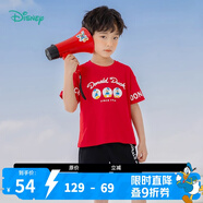 迪士尼寶寶（Disney Baby）迪士尼套裝男童套裝迪士尼寶寶米奇唐老鴨男寶短袖套裝純棉 大紅 3歲/身高100cm