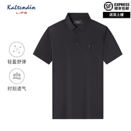 KALTENDIN【彈力親膚透氣】卡爾丹頓2025夏新款男士短袖Polo衫T恤休閑上衣 黑色 B2 M /48