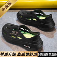 南極人雨鞋男款夏季防滑防水鏤空戶(hù)外釣魚(yú)外賣(mài)騎手工作洞洞涼鞋雨天水鞋 黑色[升級(jí)款] 現(xiàn)貨速發(fā) 38