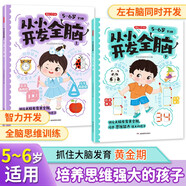 從小開發(fā)全腦5-6歲（全2冊）兒童全腦開發(fā)早教書專注力練習(xí)數(shù)學(xué)思維邏輯訓(xùn)練綜合能力提升啟蒙幼小銜接