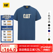 CAT卡特春新品男涼感設(shè)計(jì)反光logo印花短袖T恤輕戶(hù)外 藏青 XL