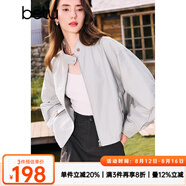 百圖betu女裝秋季新款短外套下擺抽繩設計帥氣戶(hù)外外套女2408T56 灰色 XS