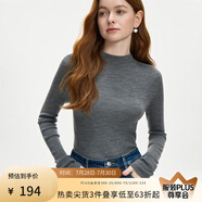 范思藍(lán)恩【可機(jī)洗全羊毛】針織衫秋冬半高領(lǐng)內(nèi)搭打底衫毛衣14114 灰色半高領(lǐng) L