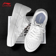 李寧板鞋男鞋2025夏季新款浮舟透氣經(jīng)典男士小白鞋子青少年運動(dòng)休閑鞋 標準白（浮舟） 39.5