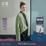 日著原創(chuàng)設(shè)計(jì)感女裝2025秋季新款復(fù)古回潮雪尼爾絞花開衫撞色馬海毛衣 暮青 L