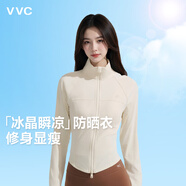 VVC成毅同款防曬衣502UV女小蠻腰防曬服防紫外線立領(lǐng)透氣外套ZT 燕麥奶 L 【100-125斤】