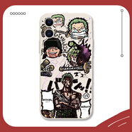 KYODO海賊王手機軟殼適用iPhone15小米13紅米k60mate60pro華為vivo 【古董白】yk插畫(huà)索隆 華為/榮耀【型號發(fā)給客服】