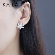 KAiLA流光雪花耳釘簡(jiǎn)約百搭輕奢小眾設計感 流光雪花耳釘