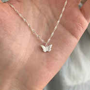 四葉草項鏈女甜美百搭鎖骨鏈ins 小眾個(gè)性氣質(zhì)高級感吊墜送女朋友 小蝴蝶項鏈