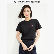 佐丹奴短袖t恤女夏季純棉體恤衫小刺繡圓領(lǐng)休閑上衣13324321