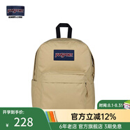 JANSPORT杰斯伯書(shū)包輕便雙肩包男女旅行包簡(jiǎn)約背包電腦包學(xué)生校園 85VI7R5 奶咖/卡其色-側邊袋/20L