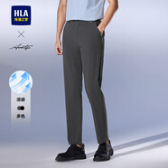 海瀾之家（HLA）休閑褲男輕商務(wù)時(shí)尚系列四面彈力褲子男25春夏季 深灰6C HKCAW1J059A 38 180/96A推薦171~180斤