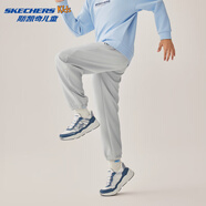 Skechers斯凱奇2025年秋季新款兒童舒適針織長褲男女款休閑褲子L325K061 K042/牡蠣灰/02BX 120