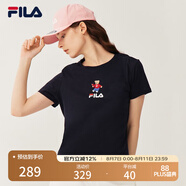 FILA 斐樂女裝官方女士短袖T恤夏季休閑運(yùn)動內(nèi)搭t恤運(yùn)動上衣 傳奇藍(lán)-F51W328152FNV M （165/84A/M）