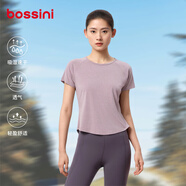 bossini.X堡獅龍2025運動短袖T恤女吸濕速干透氣運動健身騎行上衣女 紫色 S
