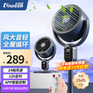 卡帝亞（KADEER）空氣循環(huán)扇家用電風(fēng)扇立式落地風(fēng)扇渦輪換氣對流輕音搖頭節能臺式大風(fēng)量電扇L18XH5R 24檔直流+藍牙智能語(yǔ)音款