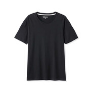 班尼路 BALENO短袖t恤衣服情侶純色t恤男裝半袖體恤88902284 黑色00A S
