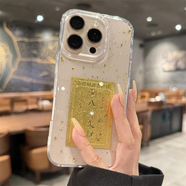 艾思度（iSido）適用蘋果16promax手機(jī)保護(hù)殼新款iphone16金箔財(cái)神爺16pro高級(jí)感p 透明金箔八方來財(cái)高透發(fā)黃 iPhone12ProMax