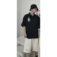 藝枼（YIYERED）藝枼新中式漢服風(fēng)漢元素連衣裙女套裝夏季新款情侶裝班服一衣一裙 男上衣+短褲 S