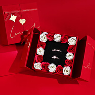 Fanci范琦閃耀銀河情侶訂求婚銀戒指999足銀生日禮物對戒送男女友