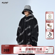 BJHG不計后果冬美式加厚仿羊羔絨棉服男潮寬松保暖毛絨情侶棉衣外套女 黑色 XL