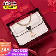 愛(ài)情海牛皮包包女包斜挎單肩包小方包輕奢品牌生日禮物高級(jí)感送女友老婆