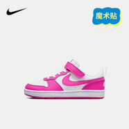 NIKE 耐克童鞋男女童休閑板鞋COURT BOROUGH魔術(shù)貼運(yùn)動鞋小童
