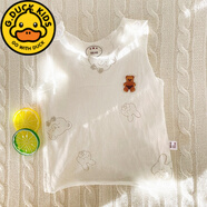 G.duck嬰兒衣服新生兒護肚純棉小背心夏季無(wú)袖上衣寶寶女童薄款小孩內搭 (背心)熊仔~夏季薄款~ 90 (80-90cm)1-2歲