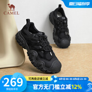 駱駝（CAMEL）女鞋新款老爹鞋女徒步鞋運動(dòng)鞋登山鞋跑步丑萌鞋 L23A245132黑色 36