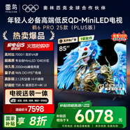 TCL雷鳥 【固定掛架送裝一體】鶴6 PRO 25款（PLUS版）85英寸QD-MiniLED國家補貼電視機85S595C Pro-A