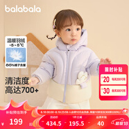 巴拉巴拉童裝嬰兒羽絨服男童冬季女童短款外套兒童寶寶萌 粉紫A70708 80 cm