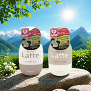 肌美精（Kracie）日本Kracie肌美精latte兒童洗發(fā)水控油蓬松寶寶嬰兒親子洗護溫和 蘋果牡丹【洗發(fā)水+護發(fā)素】瓶裝