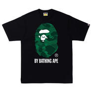 A BATHING APE男式迷彩印花短袖T恤休閑潮流基礎(chǔ)款 black / green 均碼 |3XL