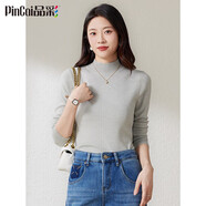 品彩（PinCai）針織衫女秋冬簡約純色毛衣打底衫女士半高領針織上衣 PW17ZS952