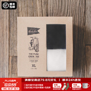 馬登工裝重磅t恤男夏透氣純棉短袖男款美式復(fù)古高街白色半袖打底衫 黑+米白 /2件【情侶t恤夏季短袖】 2XL (190)