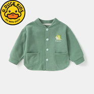 G.DUCKKIDS嬰兒衣服春秋米呢棒球服外套秋裝春秋男童女寶寶嬰兒童小童上衣 綠色 80 cm 建議年齡12-18個(gè)月