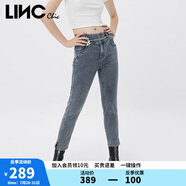 金羽杰薄牛仔褲女長款春秋季新款彈力黑色小腳褲顯瘦鉛筆褲子S223JE869