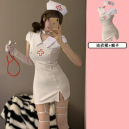 夢(mèng)特威格weisgirl暗黑小惡魔萬圣節(jié)cos服性感純欲醫(yī)生女仆套裝小護(hù)士制服 A白2件套【連衣裙+帽子】 S