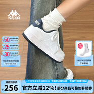 KAPPA卡帕背靠背女鞋夏季透氣小白鞋子女款板鞋新款潮鞋百搭休閑運動鞋 經(jīng)典白/海昌藍(lán) 45