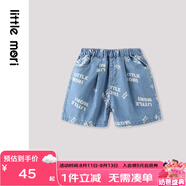 little moriLittle mori小森林寶寶休閑時(shí)尚短褲兒童中小童牛仔短褲 牛仔淺藍(lán) 120 cm