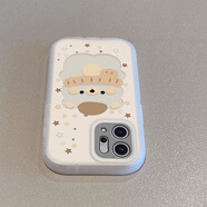 牛殼殼OPPOreno14pro手機殼毛絨小熊女新款全包硅膠reno14磨砂防摔氣囊 KS470小胖妹-透白-毛絨小熊 OPPOreno14