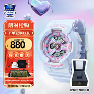 卡西歐（CASIO）手表女G-SHOCK和BABY-G系列運動(dòng)石英表送女生禮物學(xué)生送人 BA-110FH-2A藍色款