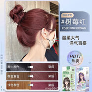 圣菲靈黑加侖紫色染發(fā)劑時尚泡泡流行色植物調理型染發(fā)膏自己在家染發(fā) 樹梅紅8/45【植物泡泡染】 1盒240ml