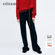 edition【精英衣櫥系列】春新款黑色帥氣工裝純棉直筒牛仔褲 牛仔黑色 26/S