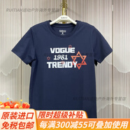 班尼路（Baleno）t恤男裝純修身印花夏季寬松潮流圓領(lǐng)半袖t恤男體恤官方旗艦 279(VOGUE)寶藍(lán) M (110-130斤)