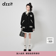 DZZIT地素針織半裙秋冬JK學院風百褶女 黑色 XS