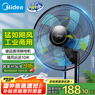 美的（Midea）【五葉颶風(fēng)】工業(yè)遙控壁扇/掛壁式商居兩用風(fēng)扇/120°廣角搖頭定時(shí)電風(fēng)扇/工廠(chǎng)通風(fēng)吊扇 FW40-11AR