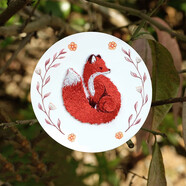 卡通動(dòng)物刺繡貼 龍?bào)J背包ipad殼手機(jī)diy裝飾布貼風(fēng)衣狐貍貼紙自粘 自粘膠小狐貍